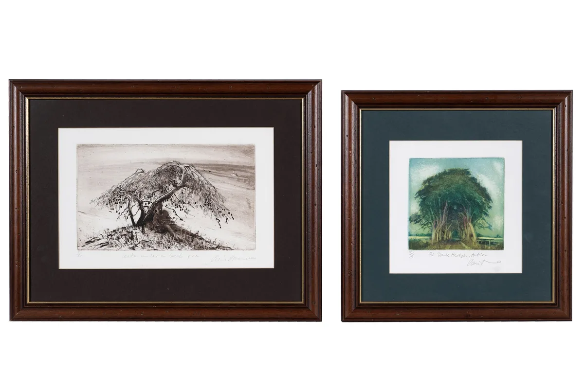 Piers Browne, Kate Under a Greek Pine, pencil signed and dated 2000