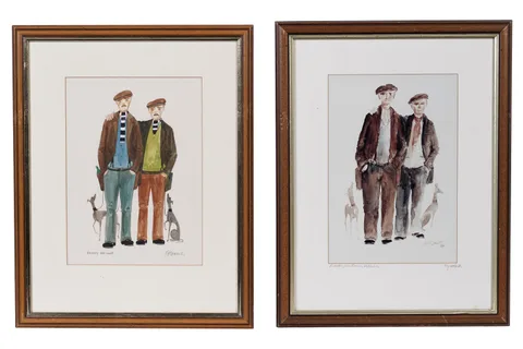 Terence McArdle, Howay the Lads | watercolour / Northumbrian Pitmen, watercolour