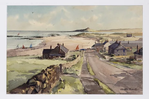 Ronald Lambert Moore, Newton Village, watercolour