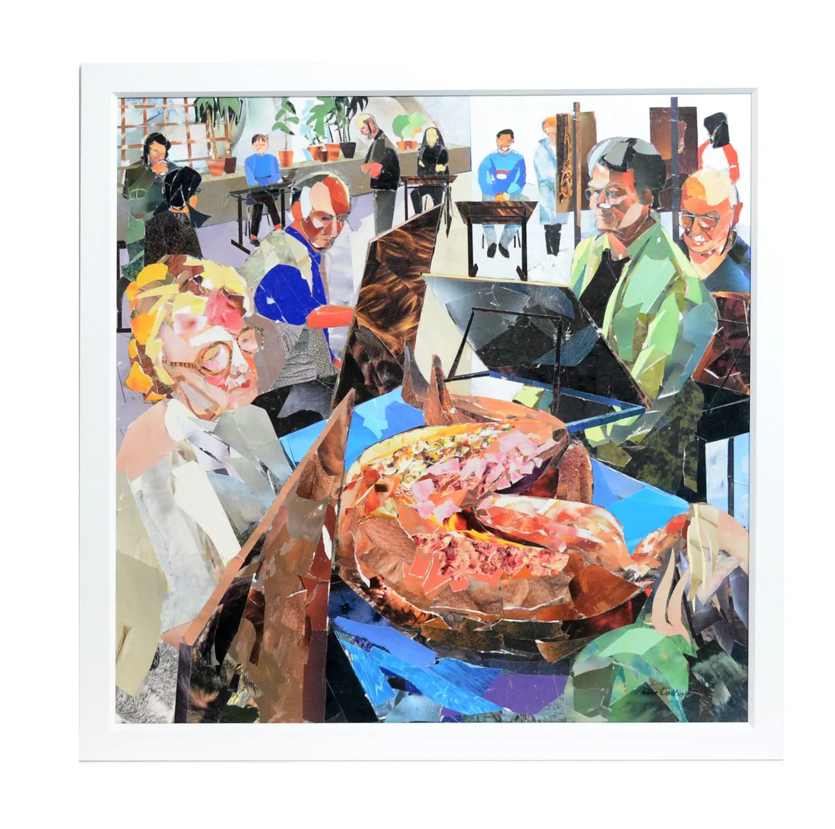 Peter Collins, The Art Class, cut paper collage