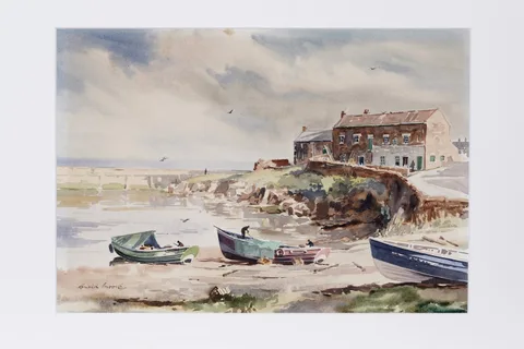 Ronald Lambert Moore, Craster, watercolour