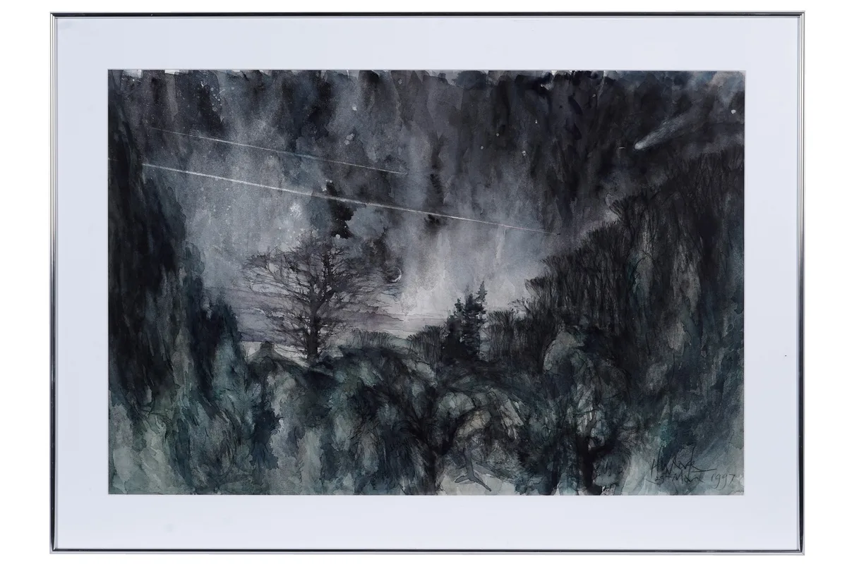 Harold Wharfe, Hale-Bopp, Ilkley, watercolour