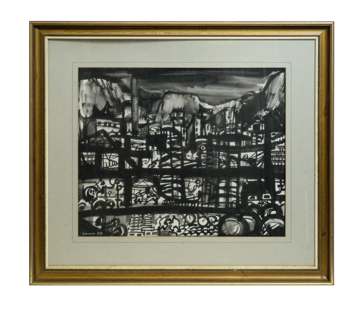 Hamish Lawrie, City Warren, brush ink