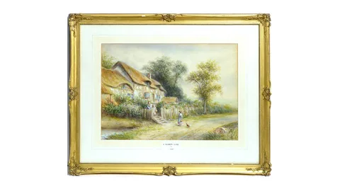 J. Morris, A Surrey Lane, watercolour