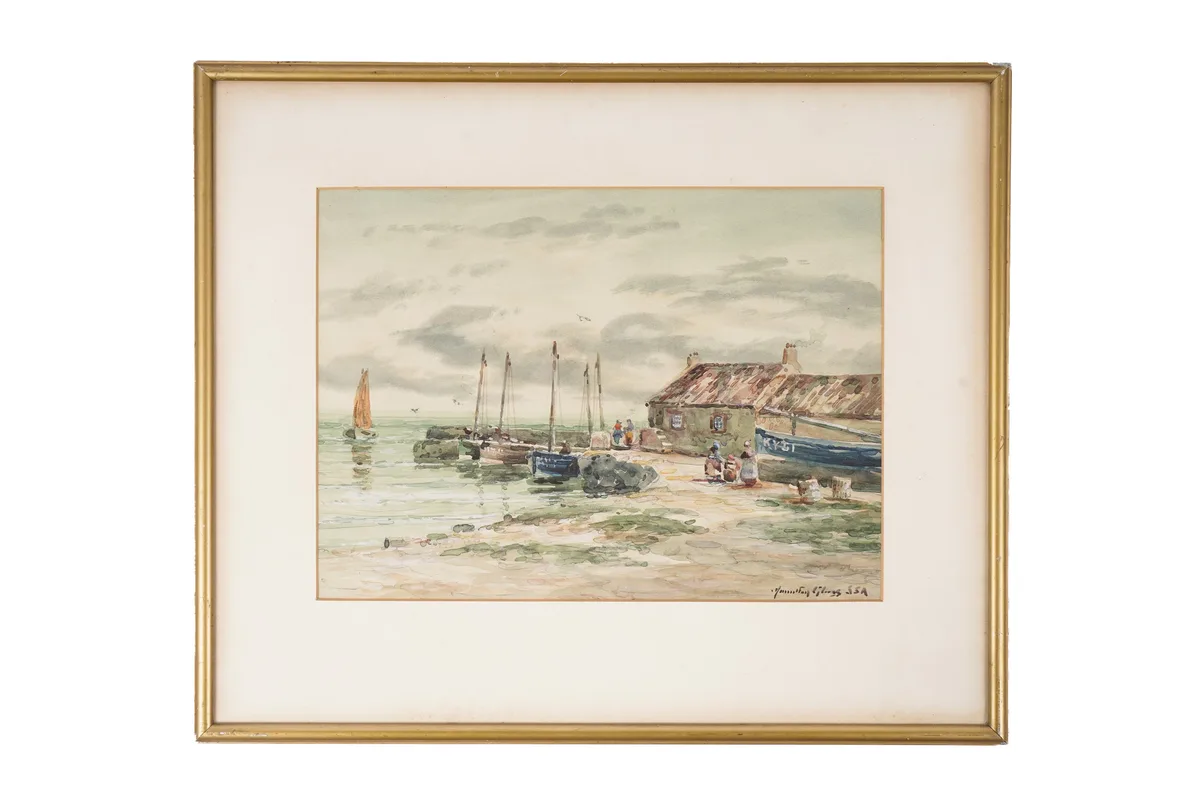 Hamilton Glass, Harbour View, watercolour