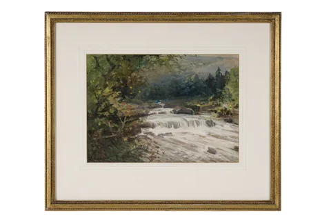 David Thomas Robertson, Rapids, gouache