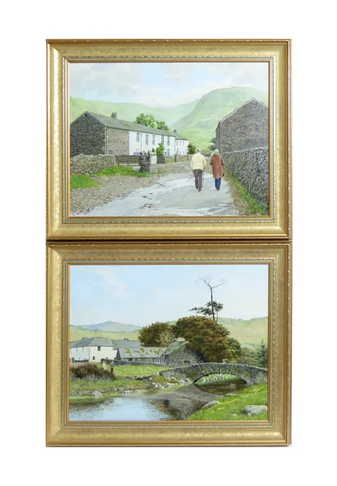 William Bird, Autumn Afternoon & Showery Weather, Seathwaite, acrylic on board