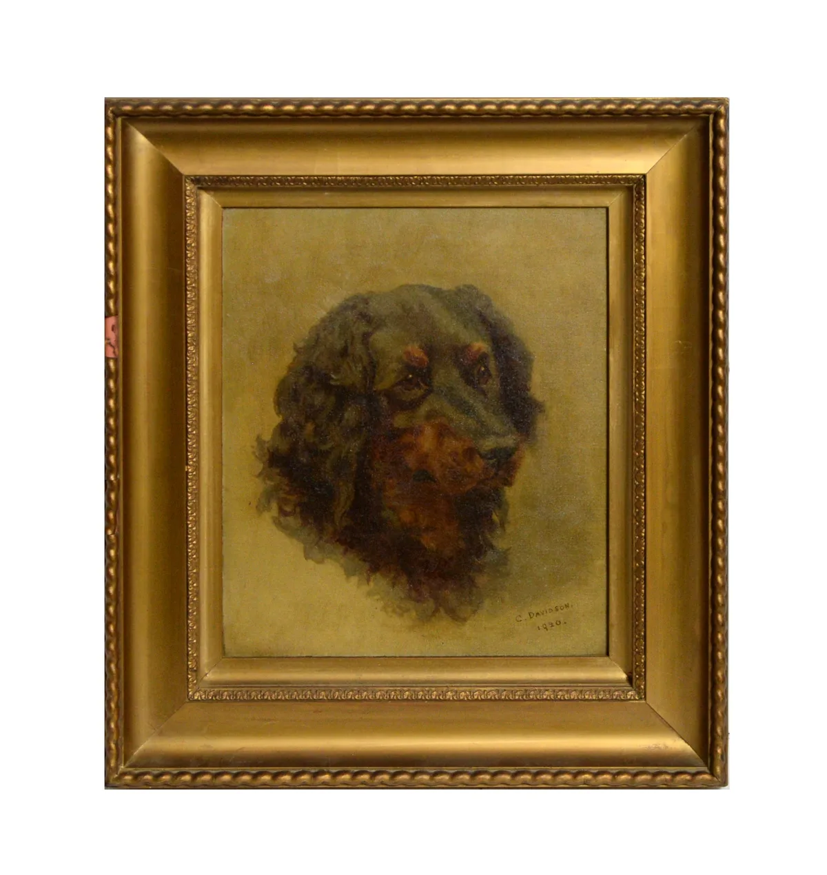 Christopher Davidson, Portrait of a Dog, oil on canvas
