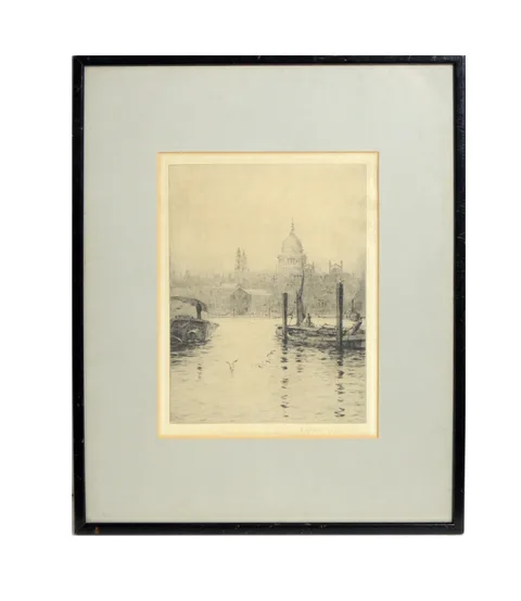 Rowland Langmaid, St. Pauls, pencil signed to the margin, with Academy Proof blindstamp