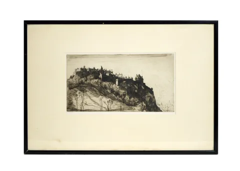 Katherine Cameron, Edinburgh Castle, etching