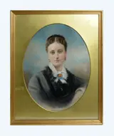 19th Century British School, Portrait of a Lady Wearing Etruscan Revival Jewellery