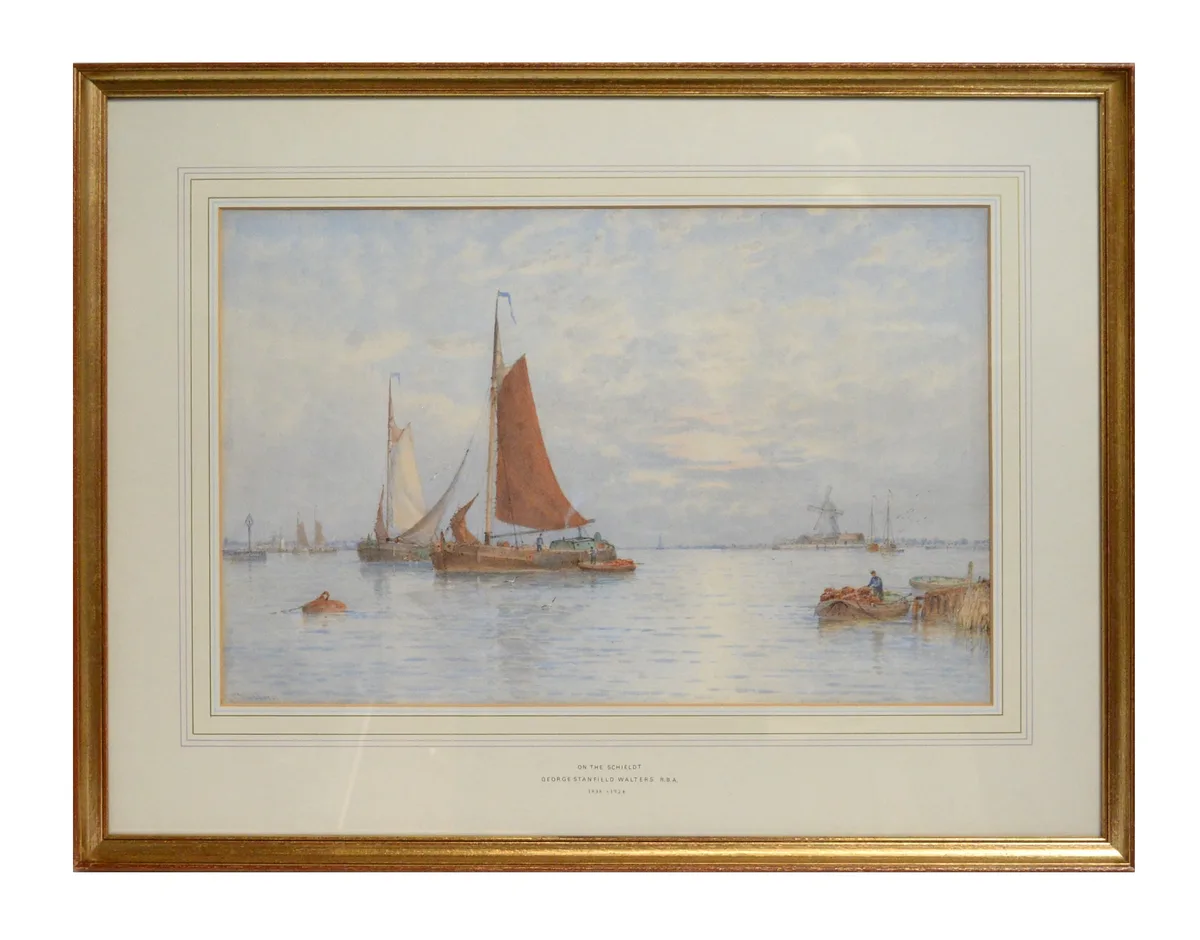 George Stansfield Walters, On the Schieldt, watercolour