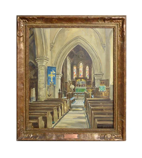 Owen Bowen, St Oswald's Church, Collingham, oil on canvas