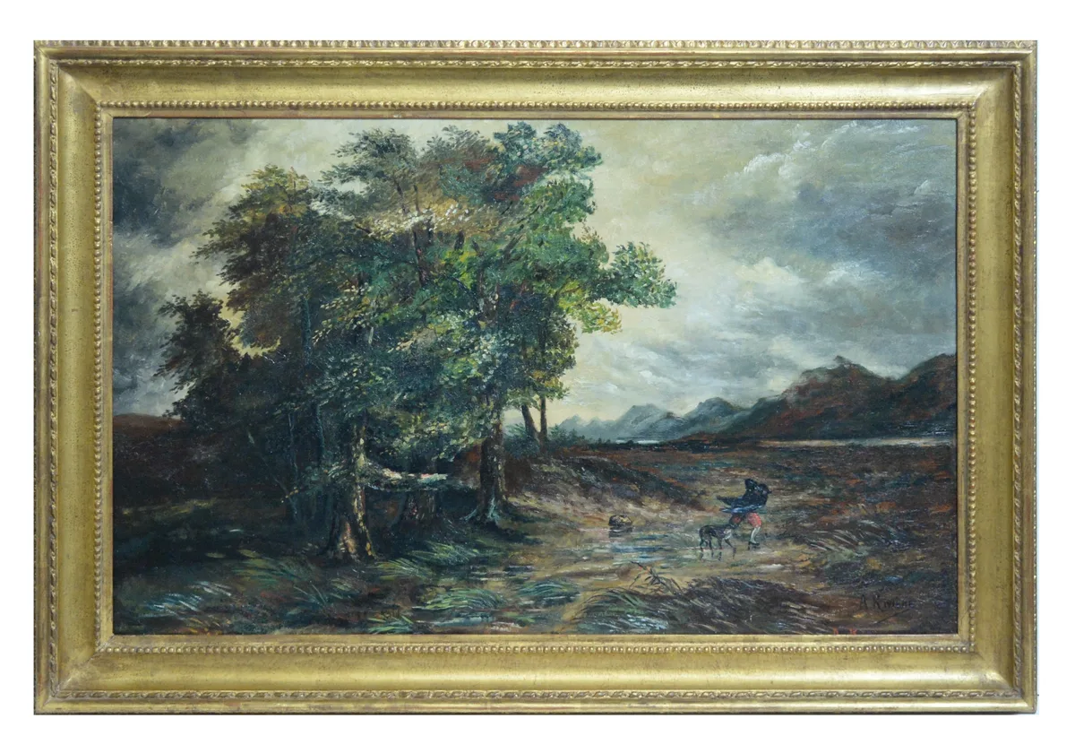 A. Riviere, A Sudden Gust of Wind, oil on canvas