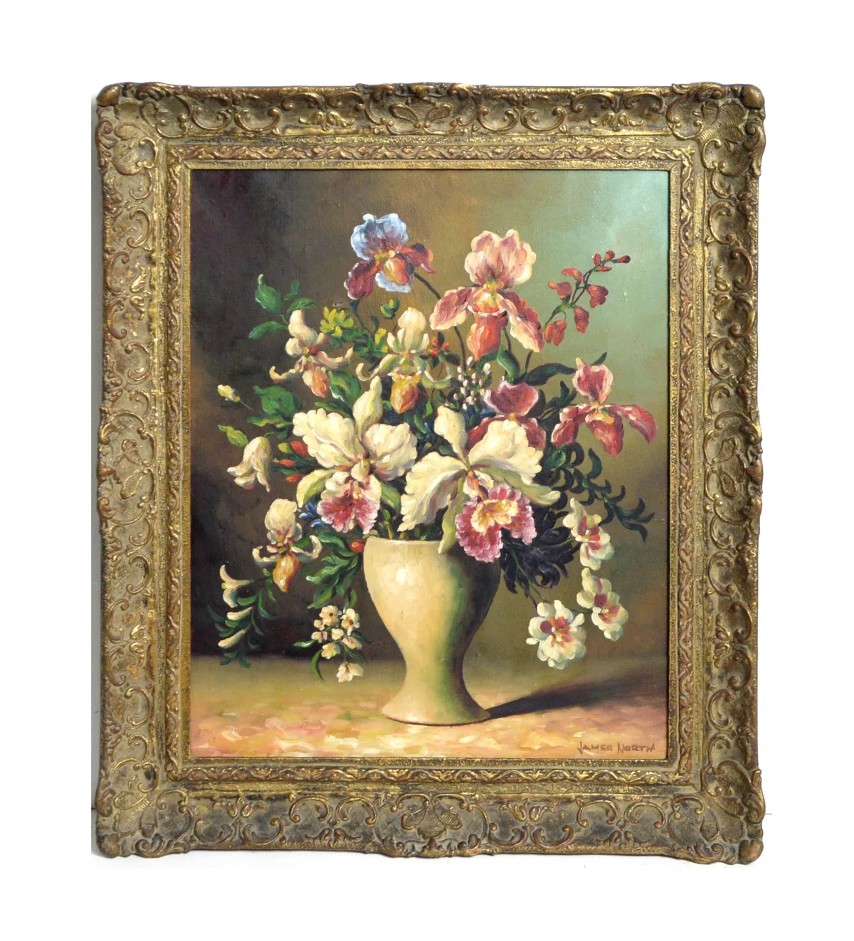 James North, Still Life with Flowers, oil on canvas