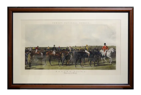John Frederick Herring Snr, Returning to Weigh; Horse Racing Scene, hand coloured etching