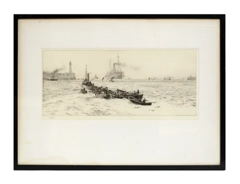 William Lionel Wyllie, High and Low Lights, pencil signed to the margin