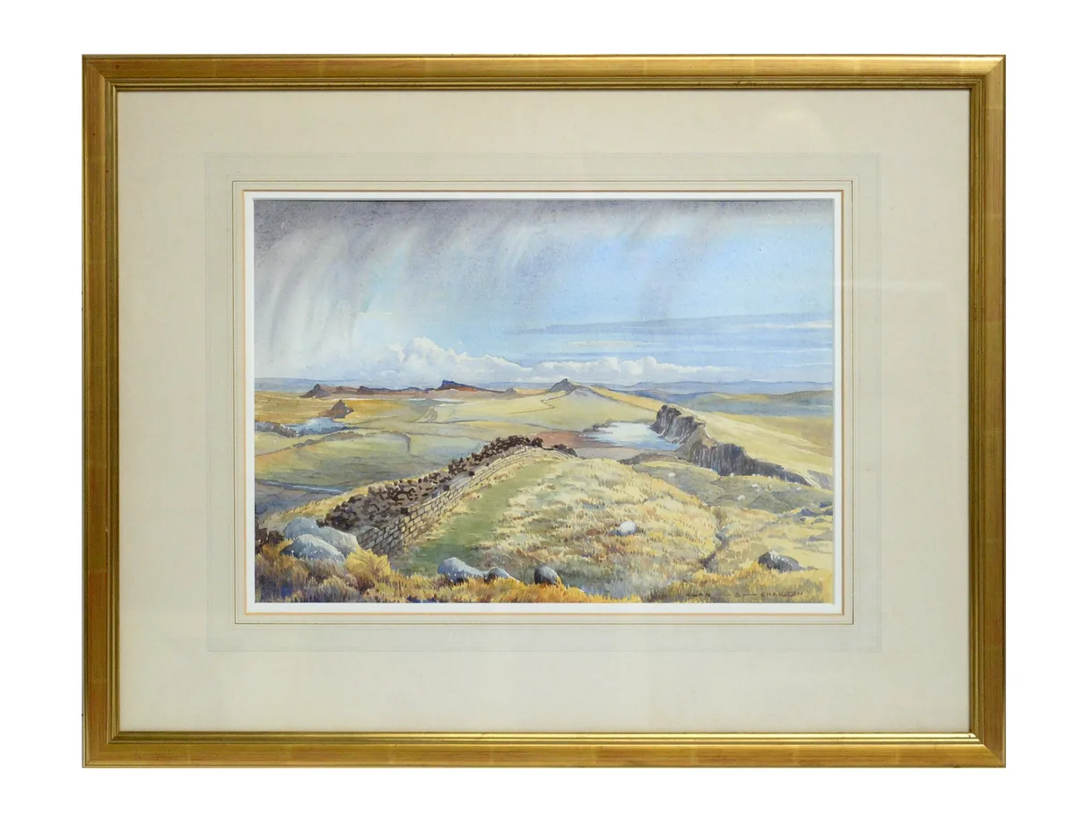 A Sunny Spell Over Crag Lough by Alan Bengall Charlton, watercolour, sold Sep 2023