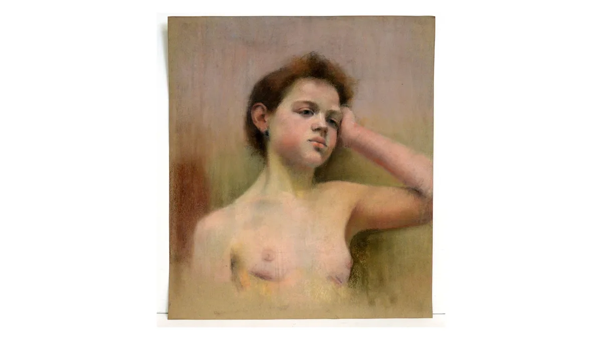 Alexandra Blumberg, Portrait of a Young Girl, pastel