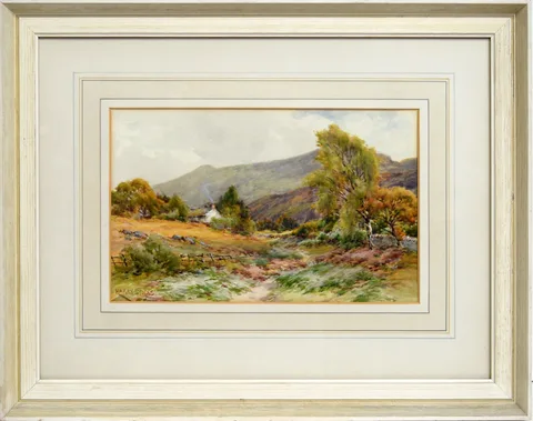 On Muncraster Fell, Eskdale, Cumberland, Sept 1913 by Harry James Sticks, watercolour, sold Jun 2023