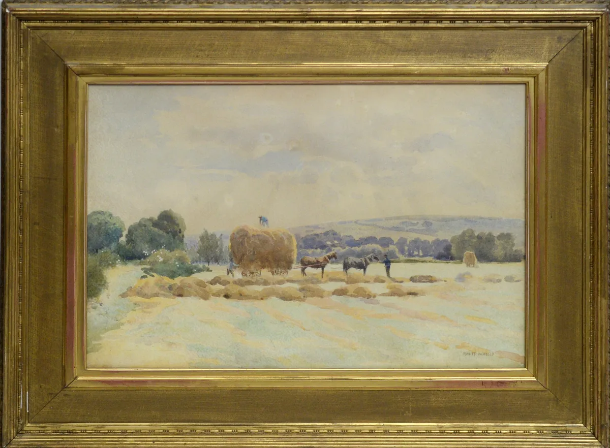 Stanley Inchbold, The Haygatherers, watercolour