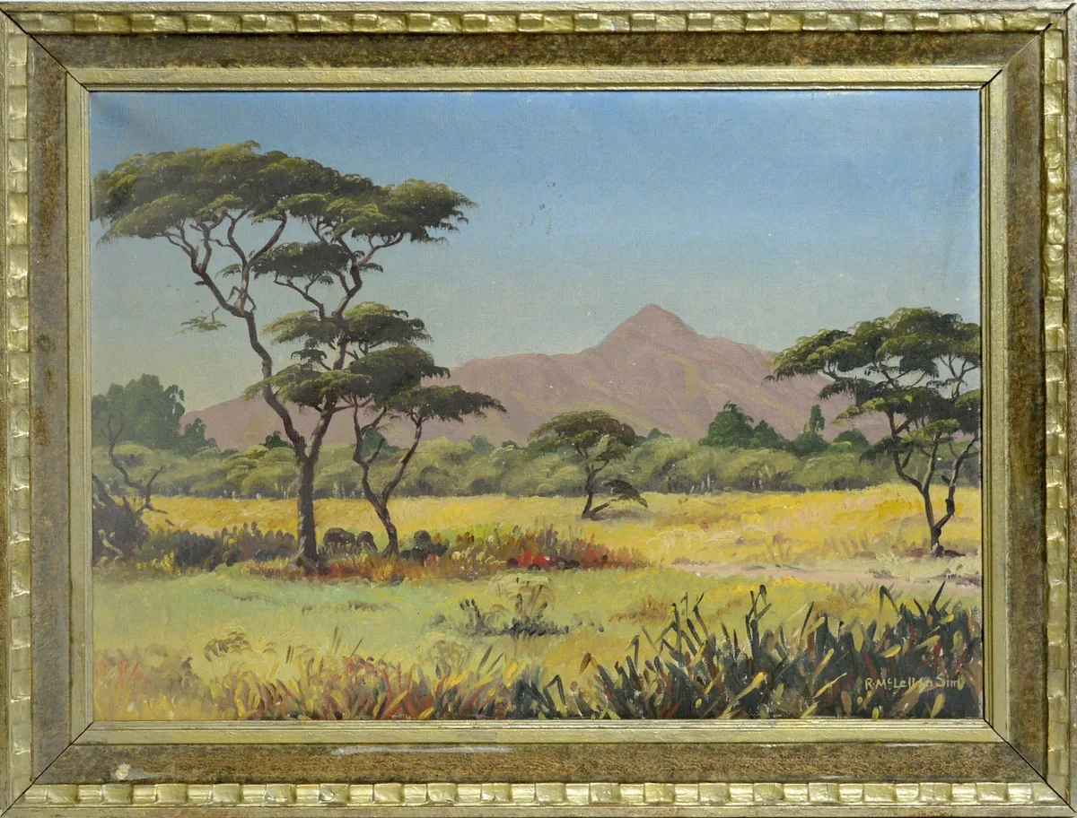 Robert Lewis McLellan-Sim, South African Landscape, oil on canvas