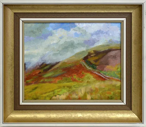 Low Cloud Lake District by 20th Century British, oil on board, sold Jun 2023