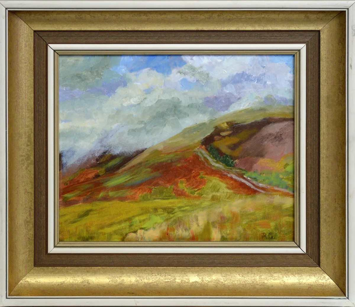 Low Cloud Lake District by 20th Century British, oil on board, sold Jun 2023