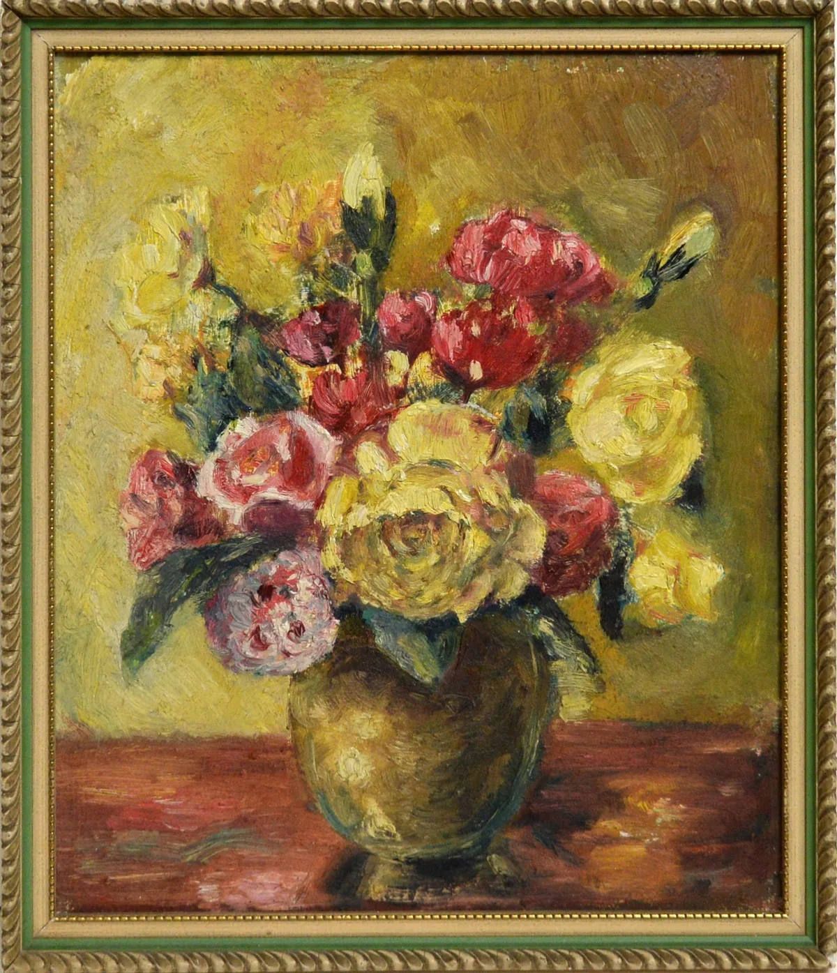 Ronald Ronaldson, Roses, oil on board