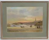 Walter Holmes, View of Cullercoats Bay