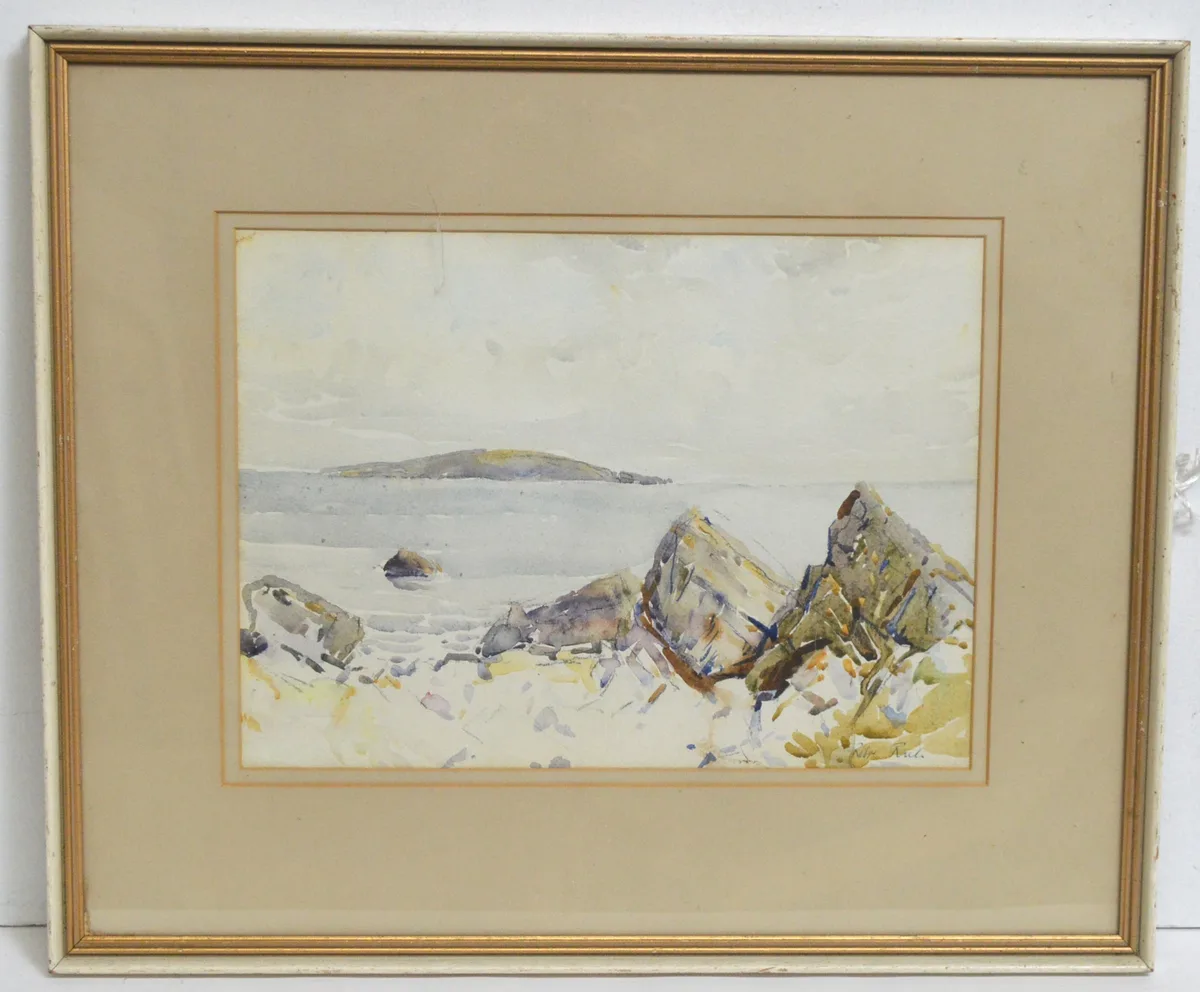 Robert Rule, Hestan Island, watercolour