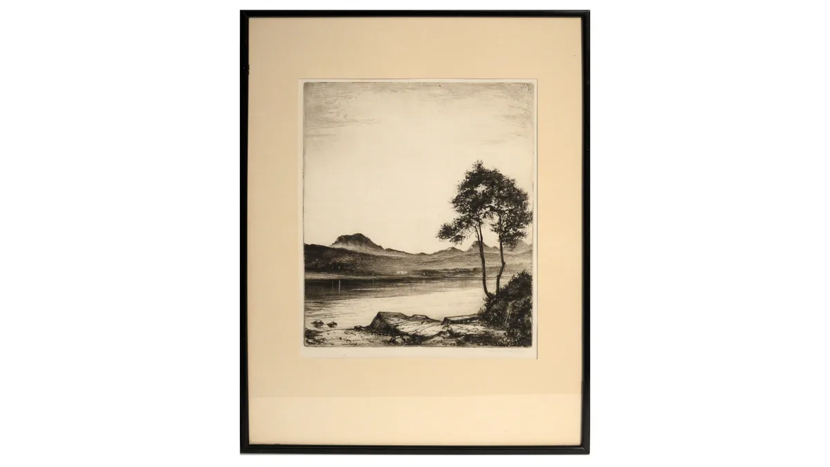 Frederick Farrell, The Lake, pencil signed to the margin