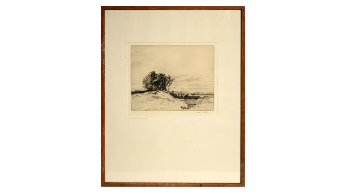 Alfred Bentley, Near the Braid Hills, Edinburgh, pencil signed and titled to the margin