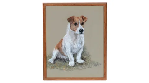 Mary Browning, Portrait of a Jack Russel Terrier, pastel on paper
