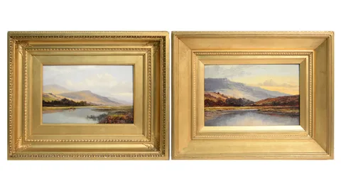 Frank Thomas Carter, A Pair of Landscape Views, one signed in pencil verso, both titled (one indistinctly) verso