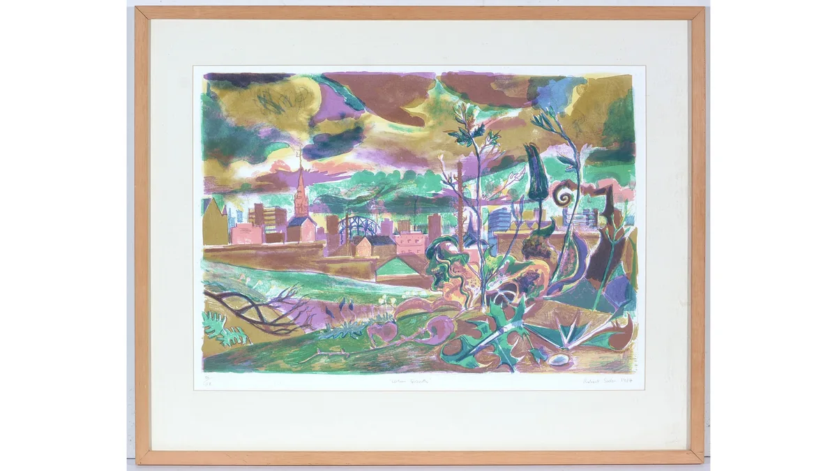 Robert Soden, Urban Growth, limited edition lithograph, 96/118