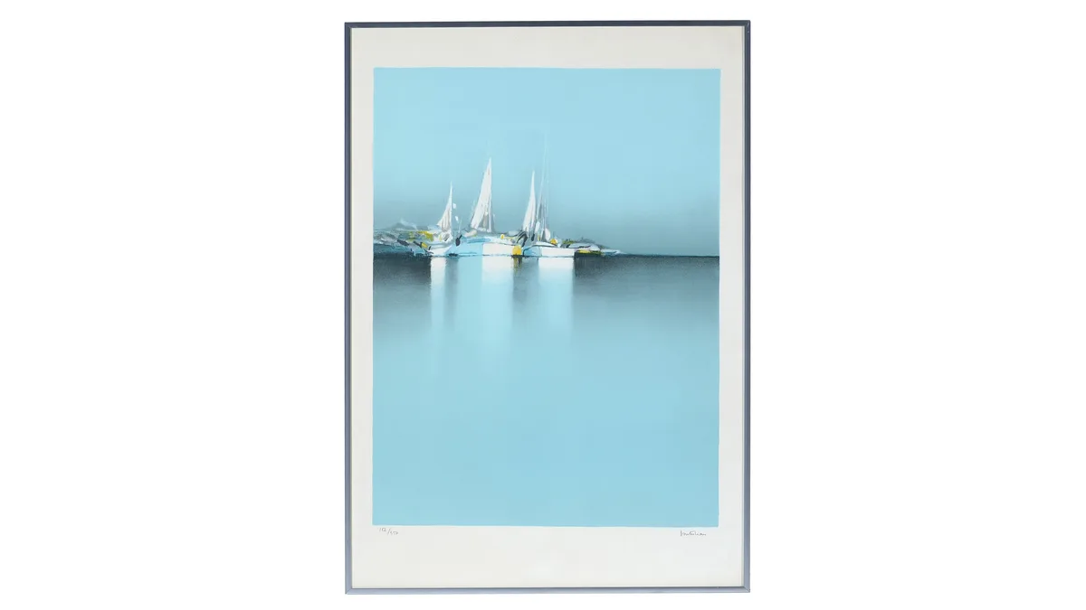 Pierre Doutreleau, Voiles / Sails, pencil signed and numbered to the margin
