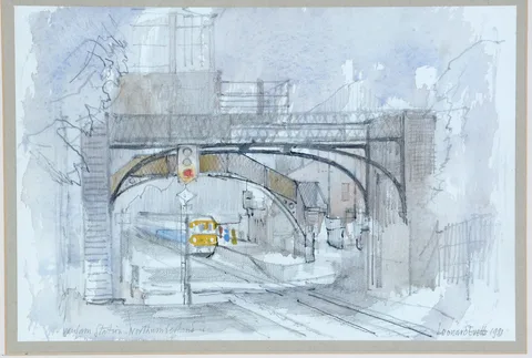 Leonard Charles Evetts, Wylam Station, Northumberland, watercolour