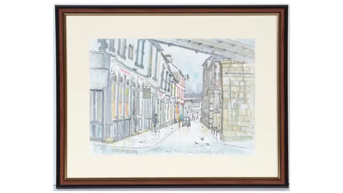 Half Moon Lane, Gateshead-on-Tyne by Charlie Rogers, watercolour, sold Apr 2023