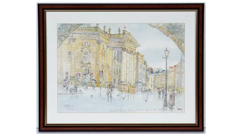 Charlie Rogers, Theatre Royal and Grey Street, Newcastle, watercolour
