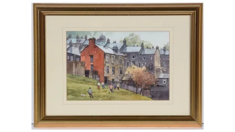 George Busby, Five-a-Side Football, watercolour