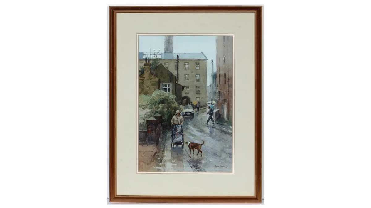 George Busby, Rainy Day, watercolour