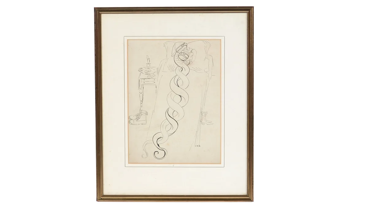 James Affleck Shepherd, Vipers Twine Lovingly Twogether, pen and ink