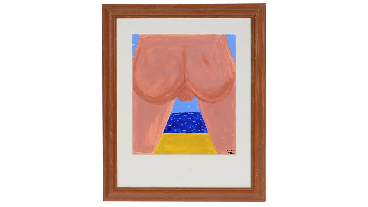 S. Lees, Beach Balls, oil on board