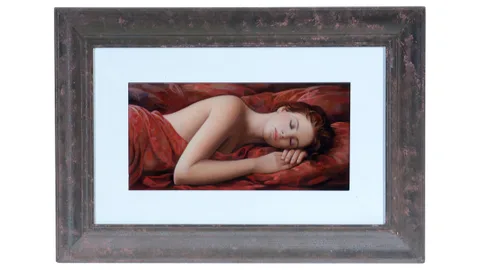 Pasquale Picazio, Sleeping Nude, oil on board