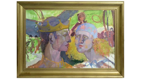 Olwen Tarrant, Fancy Dress, oil on board