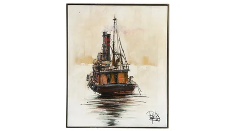 Lee Reynolds, Steam Tug, oil on canvas