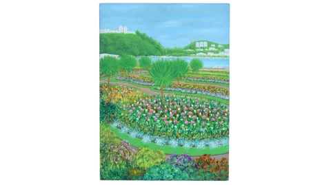 Tom Alderson, Formal Gardens, Torquay, acrylic on board