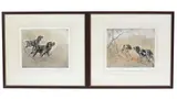 Henry Wilkinson, Spaniels in the Brush; a pair of views