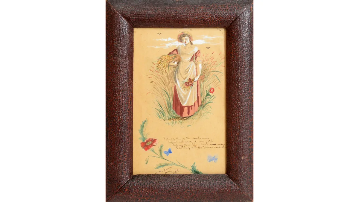 C. H. Taylor Day, Let Us Gather Up the Sunbeams, watercolour, pen and ink, and gilt paint